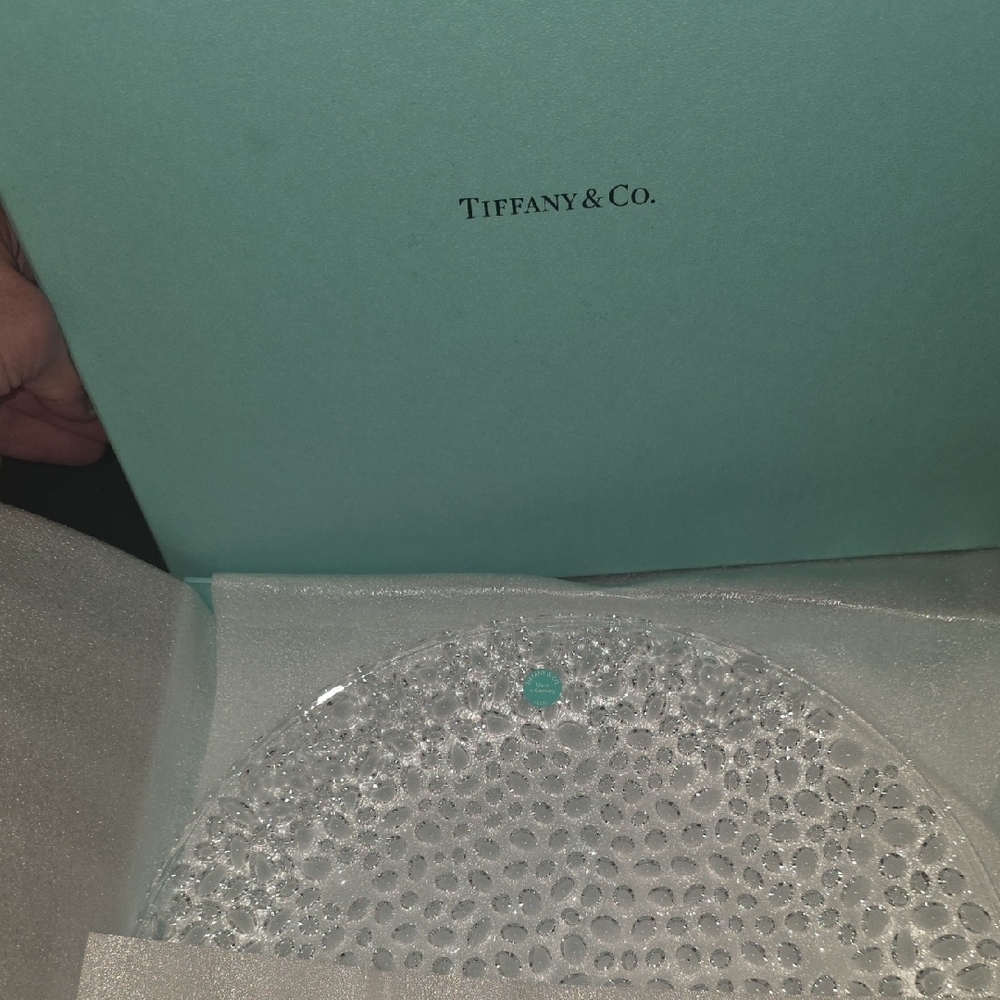 Tiffany & Co. Clear Glass Plate with Textured Design - Picture 13 of 14